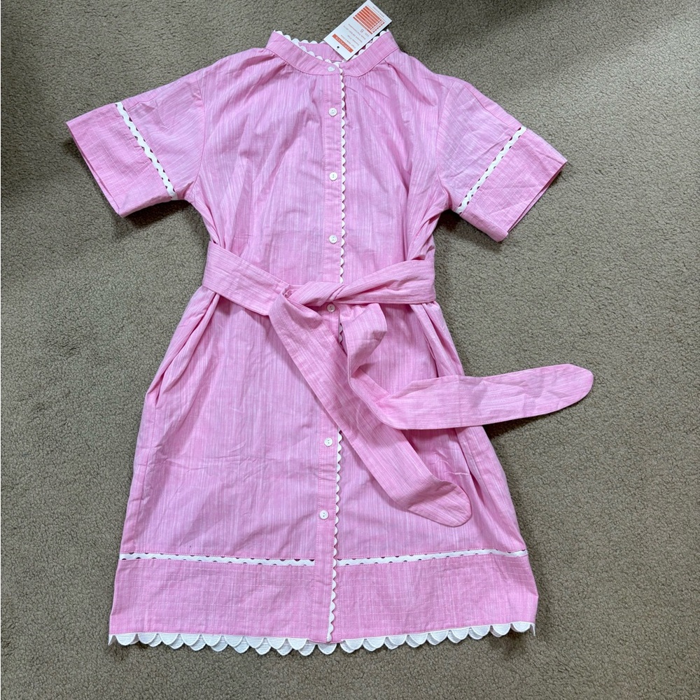New Collection brand (England) Preppy Pink Mini Dress with Belt